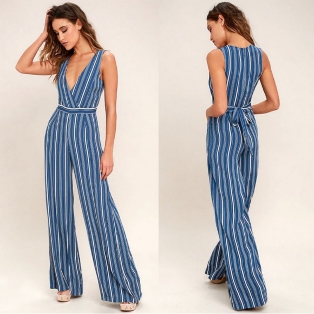 Lulus Montauk Yacht Club Stripe Jumpsuit
